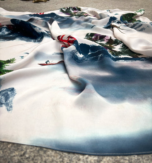 Zen Silk Scarf- White